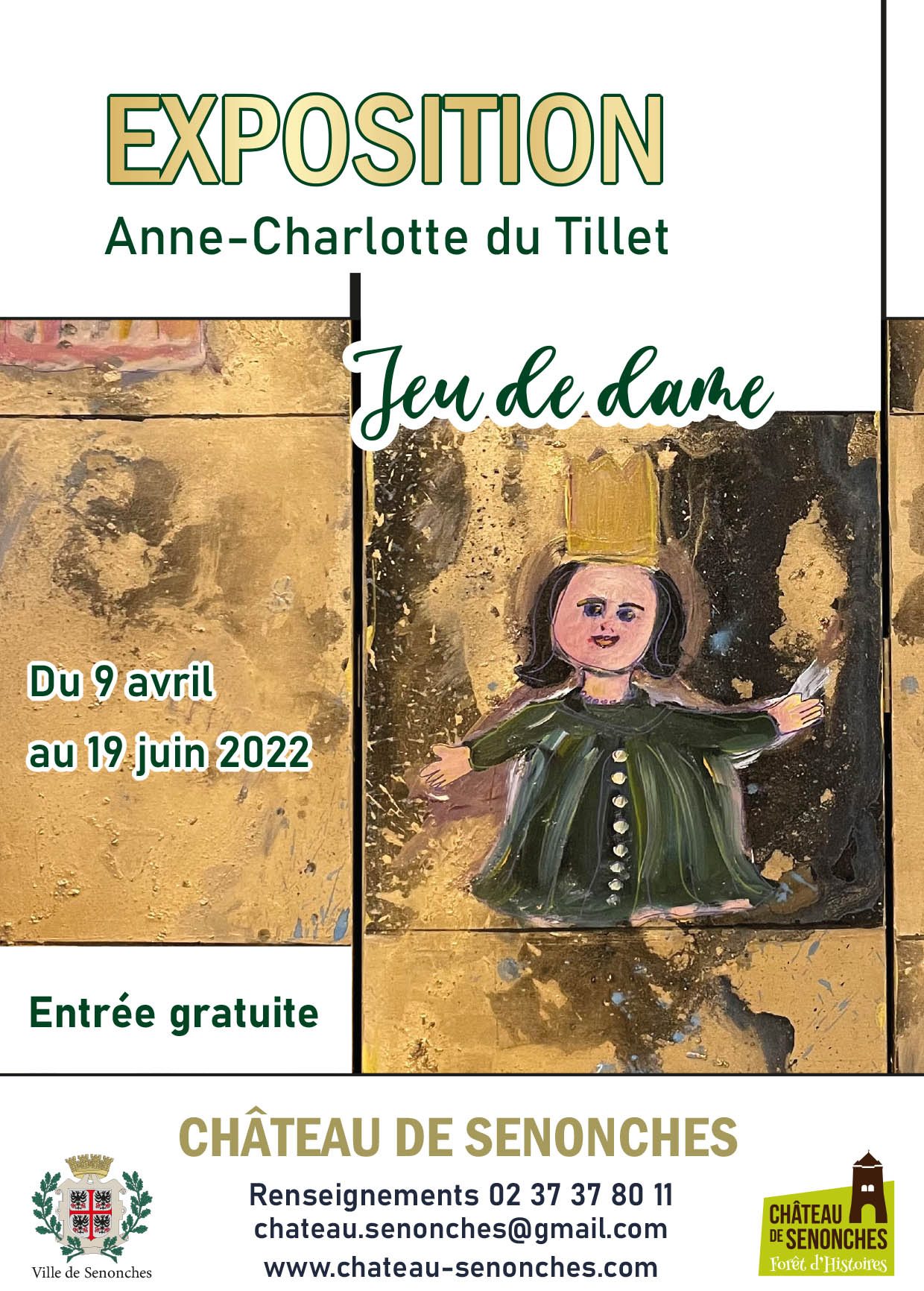 Exposition « Jeu de dame ». Œuvres d’Anne-Charlotte du Tillet