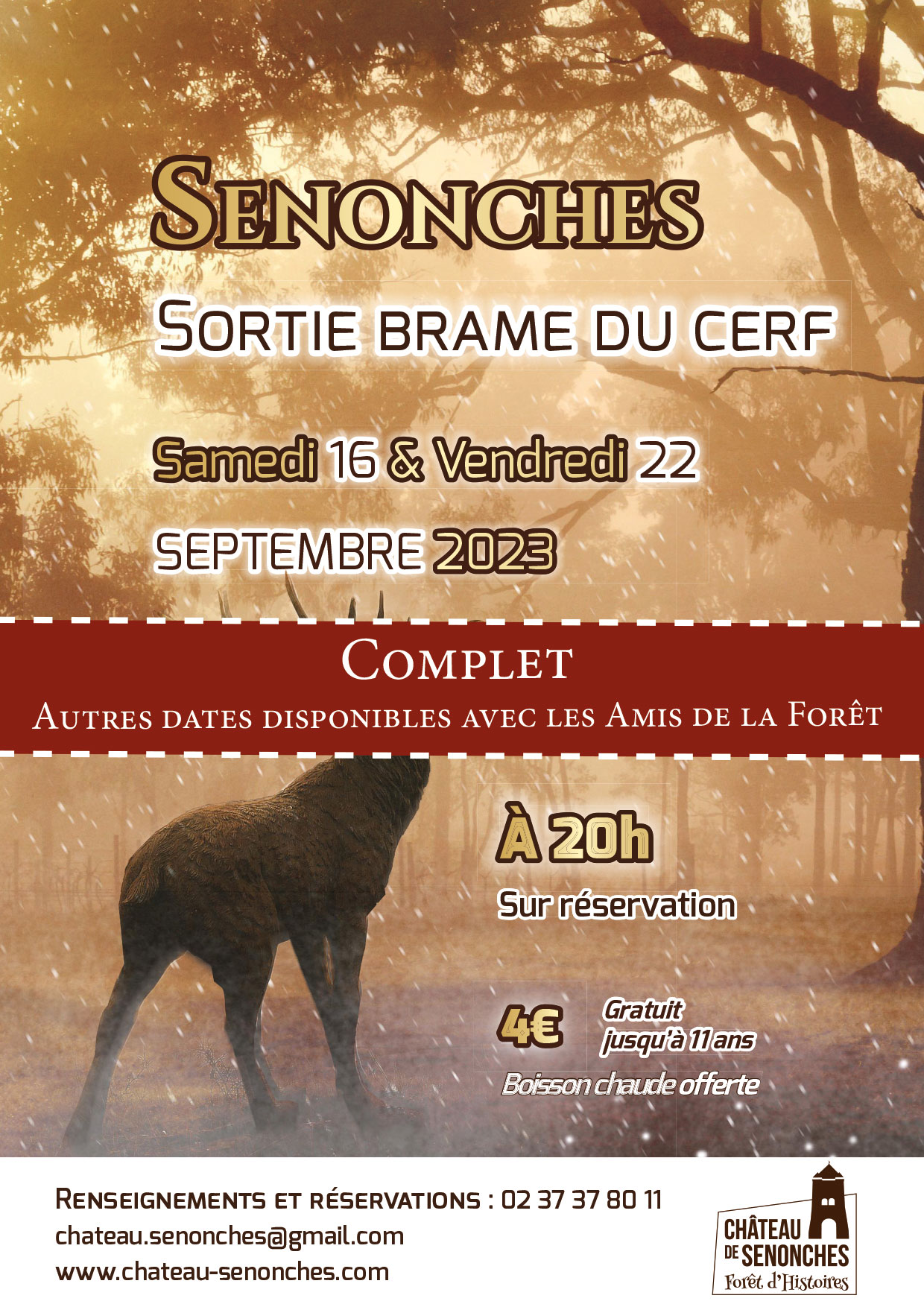 Sortie brame du cerf