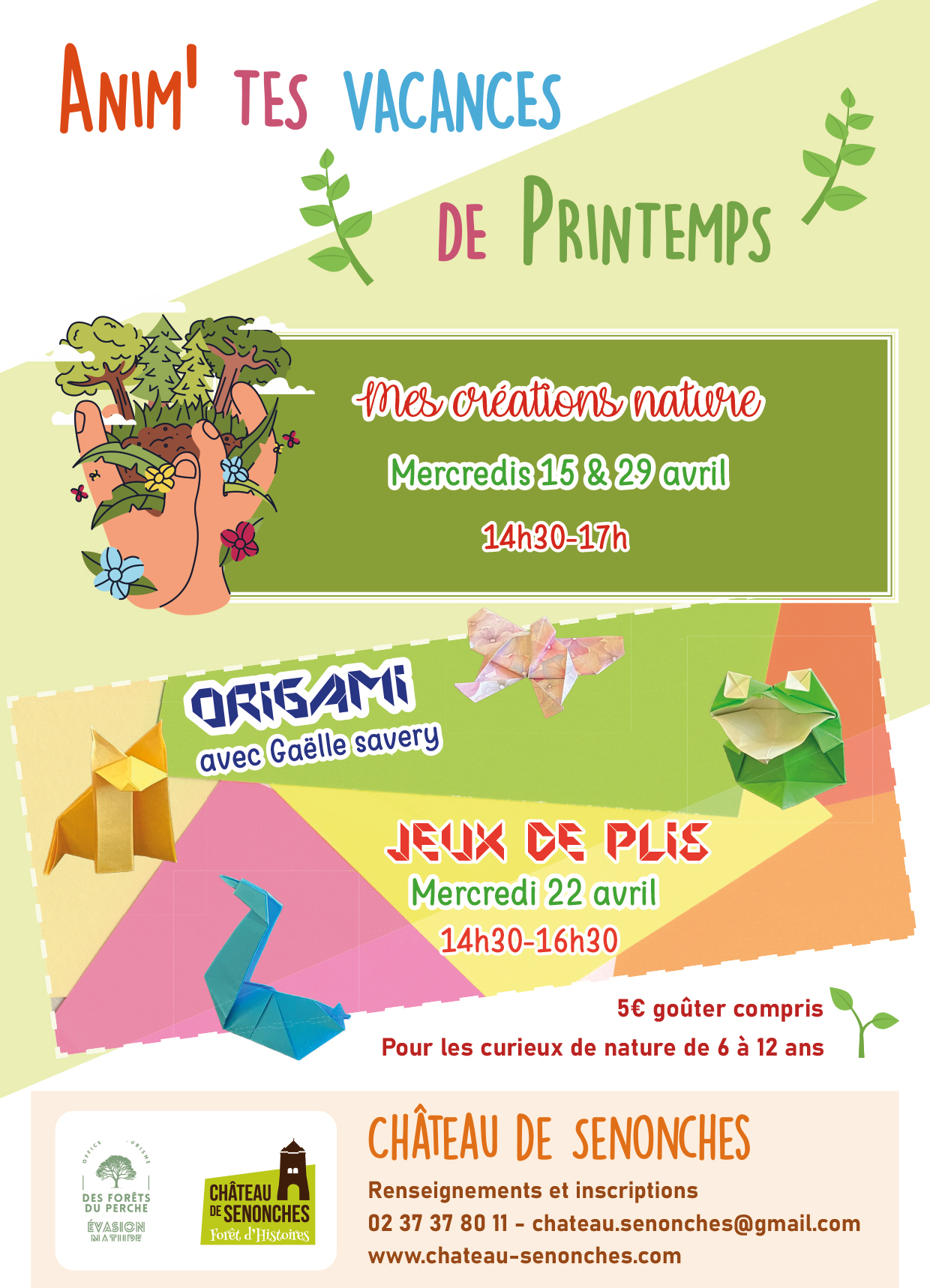 Anim&rsquo; tes vacances de printemps